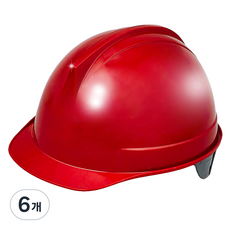 DONGMYUNG 標準頭盔型安全帽 DMS-1001F, 6個, 紅色