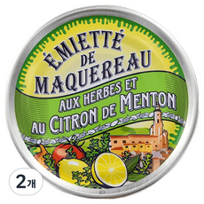 라벨일루아즈 허브와 망통 레몬의 고등어 플레이크, 80g, 2개