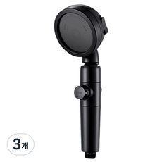 World Clean 多功能角度調節不鏽鋼蓮蓬頭, 3個, 黑色