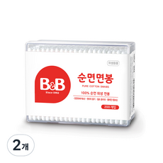 비앤비 순면 면봉, 200개입, 2개 200개입, 2개