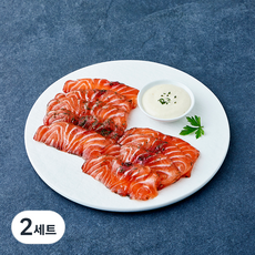 바른씨 비트 그라브락스 연어회 130g + 홀스래디쉬 소스 40g 세트 (냉장), 2세트