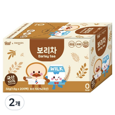 다하다 브레드이발소 보리차, 1.6g, 20개입, 2개