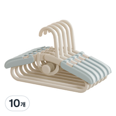 Uni@Home 兒童用多功能防滑長度可調衣架, 藍色, 10個