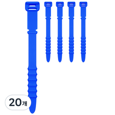 Rinablue 矽膠線材整理束帶, 20個, 海軍藍