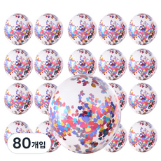 윰스 샤인스팽글 파티풍선, 하트레인보우, 80개