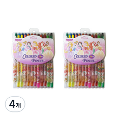 ASittHiNK 迪士尼公主彩色鉛筆, 24 種顏色, 4個