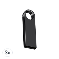 티케이리테일 리테일 메탈바디 2.0 USB 메모리 메탈블랙 M10-016G, 16GB, 3개