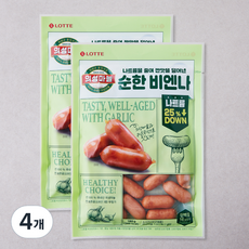 롯데웰푸드 의성마늘 순한 비엔나, 180g, 4개