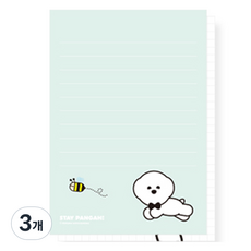 양지다이어리 기다려빵아 메모지, 혼합색상, 80매, 3개