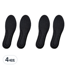 깨비다 부스트 메모리폼 기능성 깔창 블랙 양발 세트, 4세트