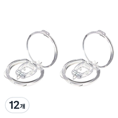 Bomari 透明睡眠髮夾 透明, 12個