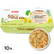 팜투베이비 레디 실온이유식 완료기 소고기그린빈스진밥, 110g, 10개