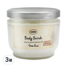 SABON 綠玫瑰身體磨砂膏, 600g, 3件