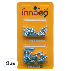 Innotime 白色華司頭自攻螺絲 2種 x 20入 組 NIT232, 4套