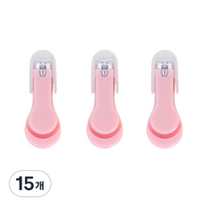유즈윈 유아용 안전 손톱깎이, 핑크, 15개