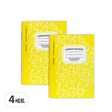 아이씨엘디자인 컴포지션 먼슬리 세컨 플래너 2P 세트, 엘로우, 4세트
