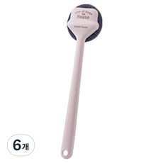 리빙공감 파스텔 샤워 목욕 바디브러쉬, 핑크, 6개, 1개입