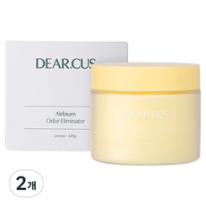 디어커스 에어비움 고체 탈취제 420 레몬 본품, 420g, 2개