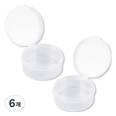 Dodorich 堅固氣墊粉撲盒 小型 圓形, 透明, 6個