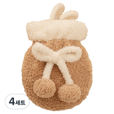 솔르 따듯한 물병 온수찜질팩 브라운 350ml 10 x 16 x 3 cm, 4세트