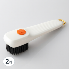 Malltoday 按壓式運動鞋清潔刷, 白色, 2個