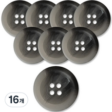 동대문단추왕 고급 무광 코트 가디건 단추 LGY플러스 25mm, 그레이, 16개
