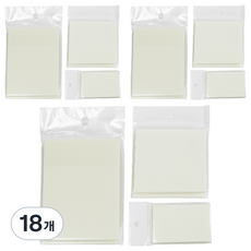 일상속반짝 포스트 메모지 혼합 세트, 투명, 18개, 50매