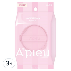 어퓨 워터락 컴포트 베일 쿠션 리필 15g, 퓨어, 3개