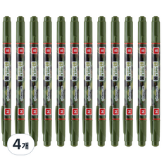 라인플러스 OHP펜 1mm 물펜MB 3.0mm, 빨강, 48개