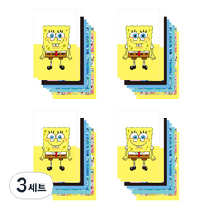 스폰지밥 루카랩 아카이브 6공 다이어리 페이퍼 커버 4종 세트, 3세트