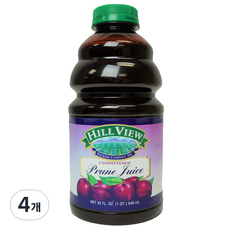 힐뷰 프룬주스 100%, 946ml, 4개