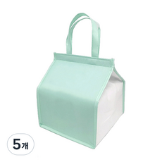 이홈베이킹 피크닉 보온보냉백, 민트 + 화이트, 5개