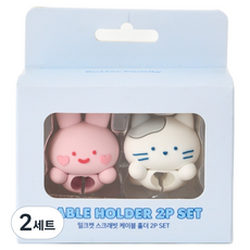 BUTTERSHOP 牛奶貓 Scrabbit 纜線收納夾 2款組合, 2套, 牛奶貓, Scrabbit