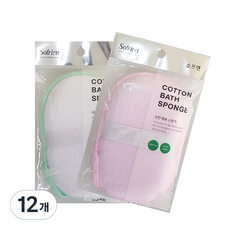 sofrien 沐浴海綿, 隨機出貨, 12個, 1入