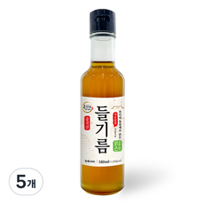 복이네먹거리 통들깨로 만든 저온압착 순한맛 맑은 들기름, 180ml, 5개
