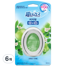 페브리즈 화장실용 비치형 방향제 산뜻한 사과향, 6개, 6ml, 과일/트로피칼향