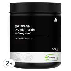 잠백이 퓨어 크레아틴 모노 하이드레이트, 300g, 2개