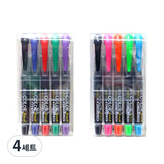 제노 칼라붓펜 5색 A타입 + B타입 세트, 혼합색상, 4세트