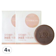 유토밸런 어성초 수제비누, 85g, 4개