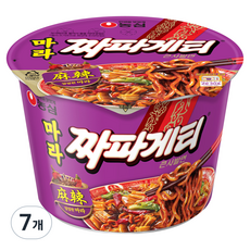 짜파게티 농심 마라짜파게티 큰사발면 112g, 7개