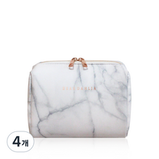 디어달리아 시그니처 마블 메이크업 파우치, 혼합색상, 4개