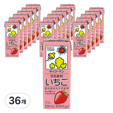 기꼬만두유 딸기맛, 200ml, 36개