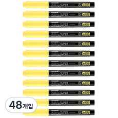 모나미 에딩슈퍼 600 형광펜, 파스텔옐로우, 48개입