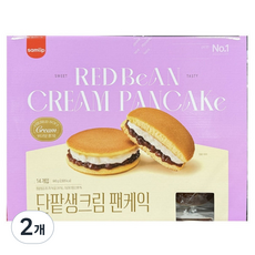 삼립 단팥생크림 팬케익 14p, 2개, 840g