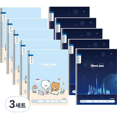 ibis 小學纖薄聽寫筆記本 2款 x 5入組, 숑숑好朋友 + 行星, 3套