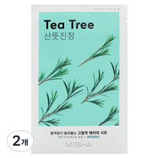 미샤 에어리 밀착 시트마스크 티트리, 1개입, 2개