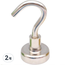 디트리 다용도 컬러풀 자석 걸이 20 x 38 mm 하중 6kg, 실버, 2개