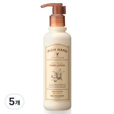 더페이스샵 리치핸드 브이 소프트 터치 핸드로션, 200ml, 5개