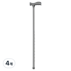 글로어스 휴대용 어르신 높이조절 한 발 지팡이 ONE SIZE, 혼합색상, 4개