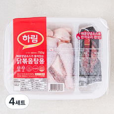 하림 닭볶음탕용 닭고기 750g + 매콤양념소스 세트 150g (냉장), 4세트
